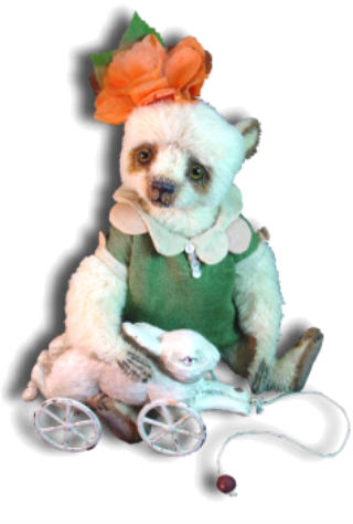 Mohair Teddy Bear Handmade by Artist Denise Purrington - Angelina