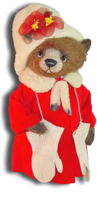 Mohair Teddy Bear Handmade by Artist Denise Purrington - Carole