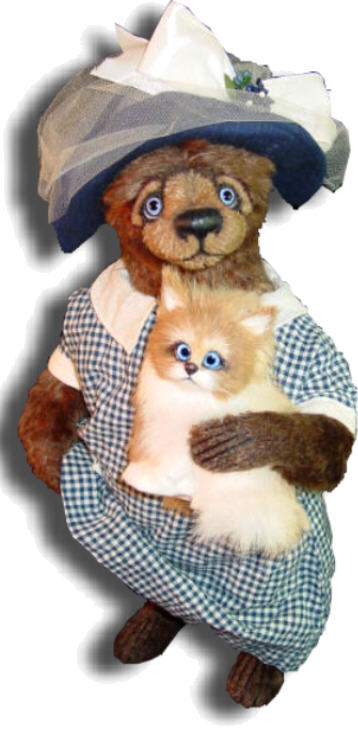 Edythe - Handmade Teddy Bears, Mohair Teddy Bears, Artist Teddy Bears by Award Winning Artist Denise Purrington