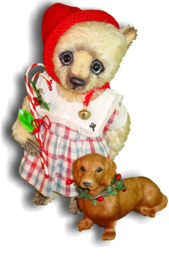 Mohair Teddy Bear Handmade by Artist Denise Purrington - Jul
