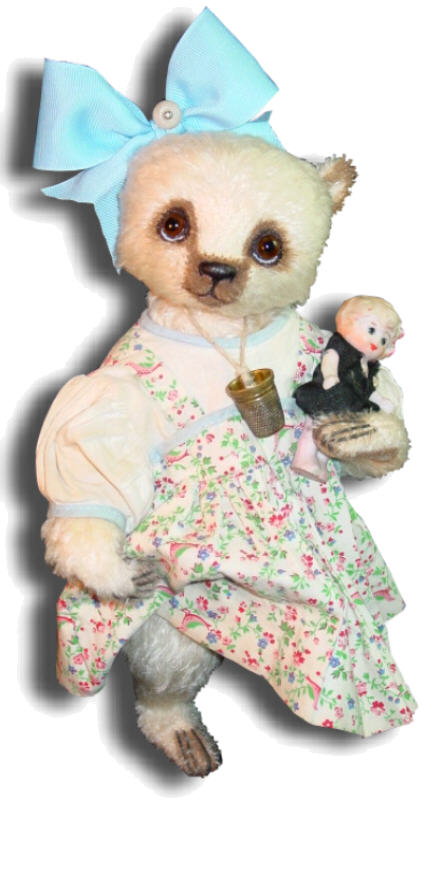 Mohair Teddy Bear Handmade by Artist Denise Purrington - Millie