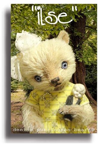 Ilse by Award Winning One Of A Kind Handmade Mohair Teddy Bear Artist Denise Purrington of Out of The Forest Bears