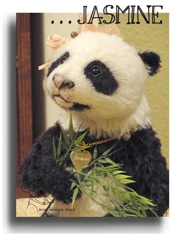 Jasmine by Award Winning One Of A Kind Handmade Mohair Teddy Bear Artist Denise Purrington of Out of The Forest Bears