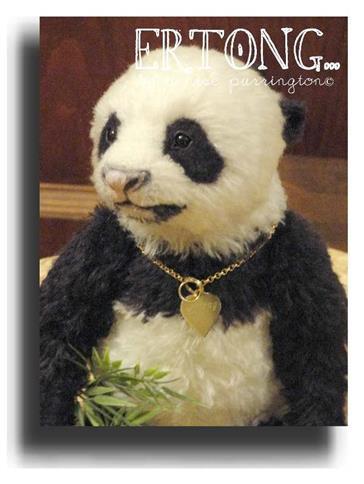Ertong by Award Winning One Of A Kind Handmade Mohair Teddy Bear Artist Denise Purrington of Out of The Forest Bears