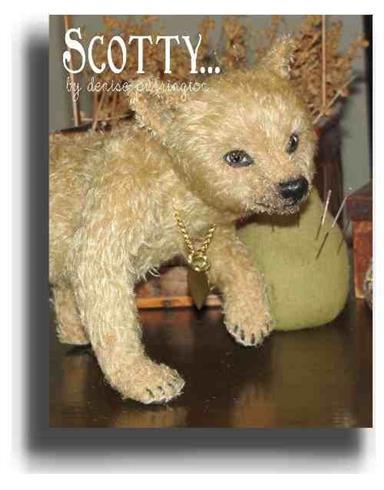 Scotty by Award Winning One Of A Kind Handmade Mohair Teddy Bear Artist Denise Purrington of Out of The Forest Bears