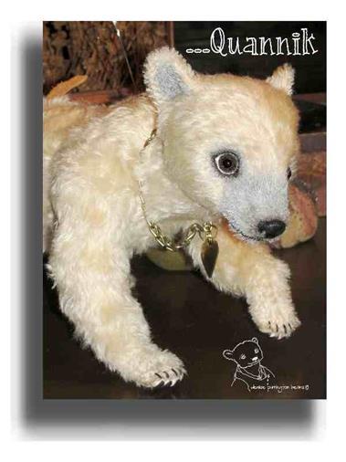 Quannik by Award Winning One Of A Kind Handmade Mohair Teddy Bear Artist Denise Purrington of Out of The Forest Bears