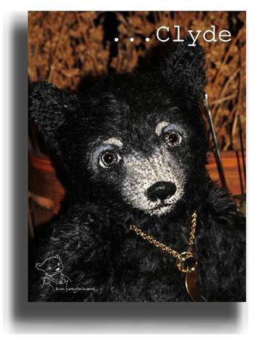 Clyde by Award Winning One Of A Kind Handmade Mohair Teddy Bear Artist Denise Purrington of Out of The Forest Bears