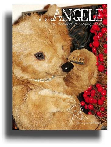 Angele by Award Winning One Of A Kind Handmade Mohair Teddy Bear Artist Denise Purrington of Out of The Forest Bears