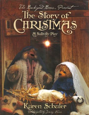 Handmade Teddy Bears by award winning custom made Mohair Teddy Bear artist, Denise Purrington The Story of Christmas book