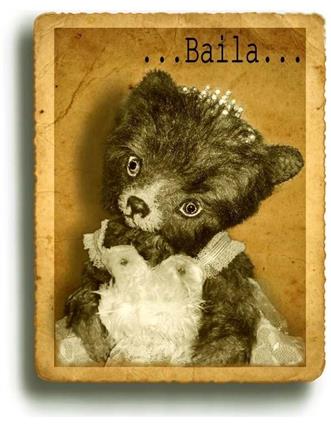 Baila  - Handmade Teddy Bears, Mohair Teddy Bears, Artist Teddy Bears by Award Winning Artist Denise Purrington