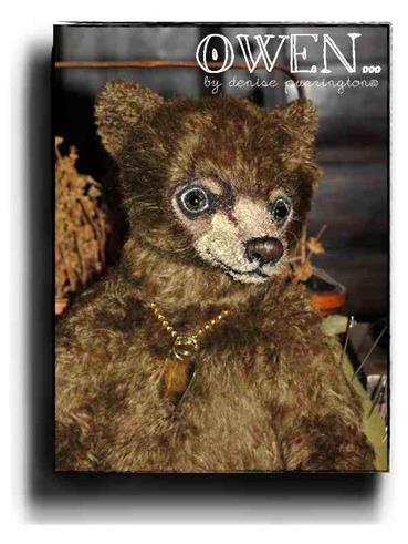 Owen by Award Winning One Of A Kind Handmade Mohair Teddy Bear Artist Denise Purrington of Out of The Forest Bears