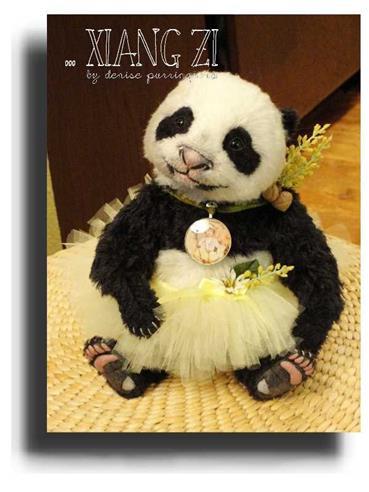 Xiang Zi by Award Winning One Of A Kind Handmade Mohair Teddy Bear Artist Denise Purrington of Out of The Forest Bears