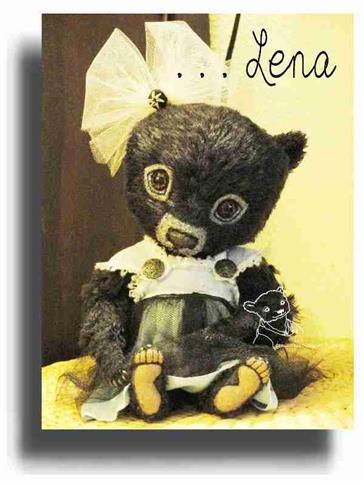 Lena  by Award Winning One Of A Kind Handmade Mohair Teddy Bear Artist Denise Purrington of Out of The Forest Bears