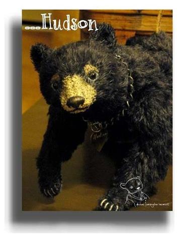 Hudson by Award Winning One Of A Kind Handmade Mohair Teddy Bear Artist Denise Purrington of Out of The Forest Bears