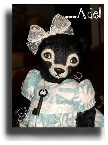 Adel by Award Winning One Of A Kind Handmade Mohair Teddy Bear Artist Denise Purrington of Out of The Forest Bears