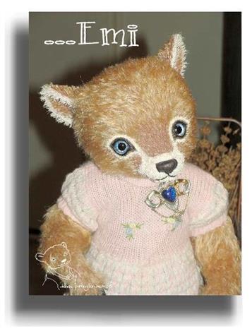 Emi by Award Winning One Of A Kind Handmade Mohair Teddy Bear Artist Denise Purrington of Out of The Forest Bears